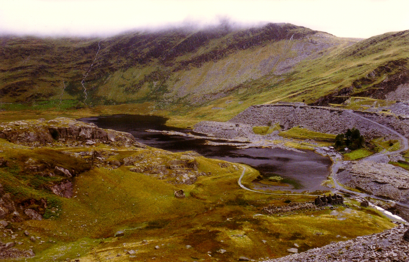 * Classic Cymru - Cwmorthin Slate Quarry - taken from the upper level at Wrysgan - Cwmorthin Cottages (by AJW) *