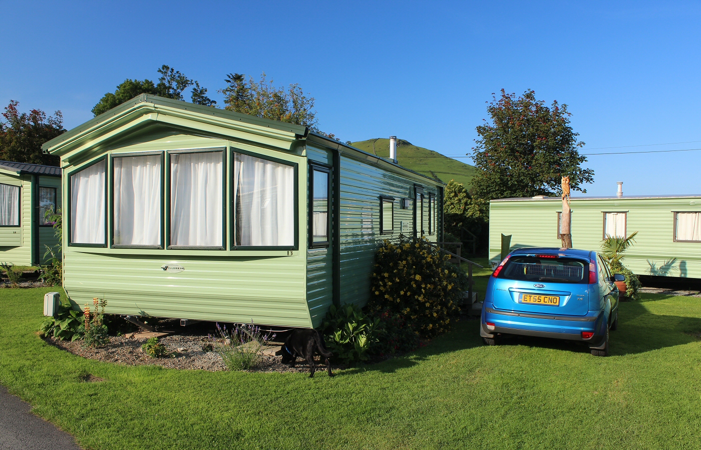 * Tynllwyn Caravan Park, Rhydyronen (by AJW) *