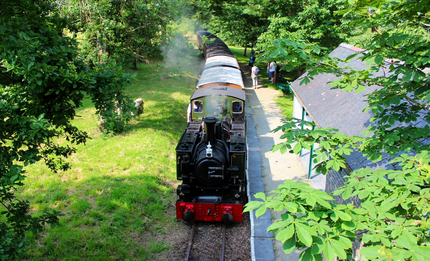 * Tynllwyn Caravan Park, Rhydyronen Station, Talyllyn Railway, Tom Rolt (by AJW) *