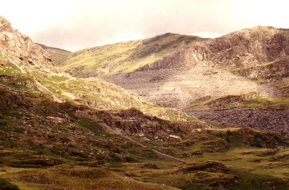 * [Pic 15] Wrysgan Quarry - the long incline (1986) *