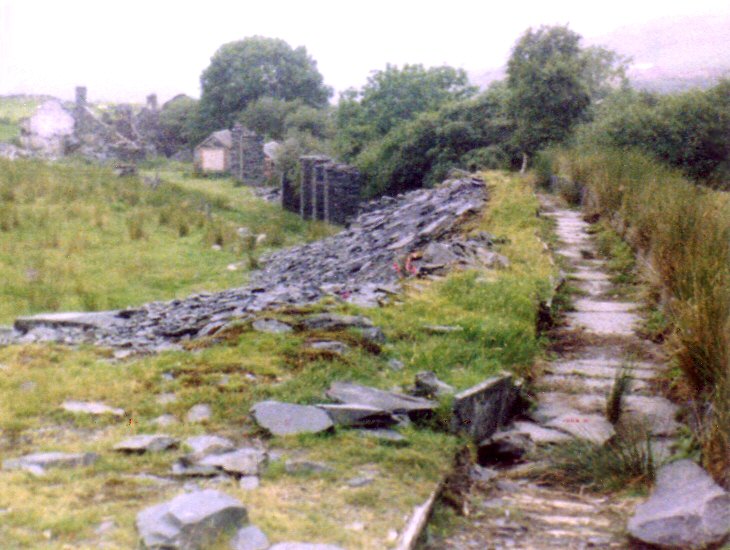 * [Pic 3] Bryn Eglwys Quarry - Launder to Waterwheel (1979) *