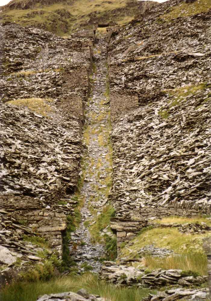 * [Pic 10] Cwmorthin Quarry - Main Incline (1985) *