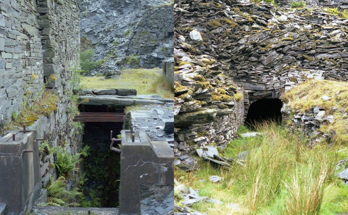 * [Pic 10] Cwm Machno Quarry - Mill and Tunnel (Aug 1982) *